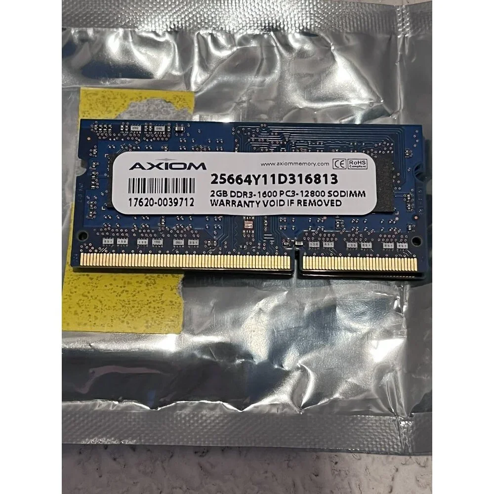 2GB Axiom 25664Y11D316813 DDR3-1600MHz PC3-12800 Non-ECC SO-DIMM 204pin Memory